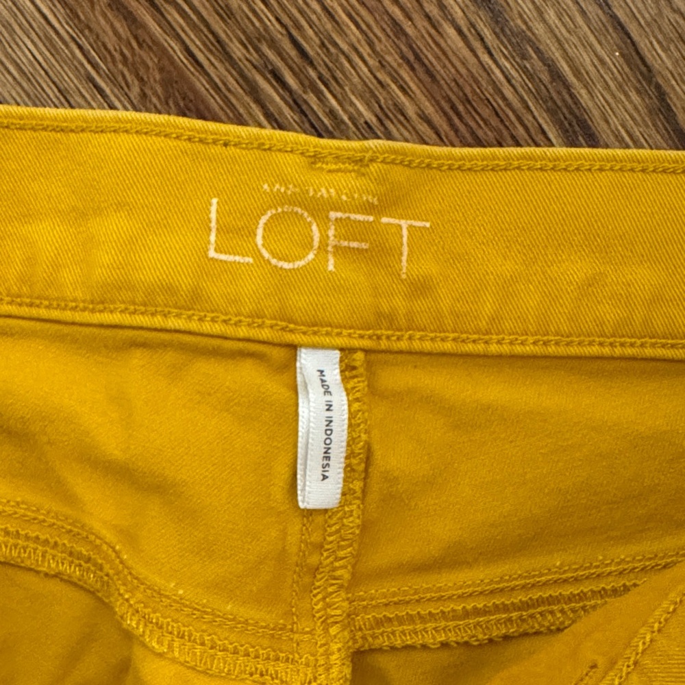 LOFT Mustard Yellow Women's Chinos - Picture 2 of 4